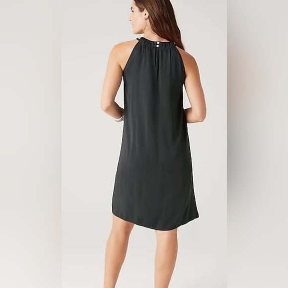 NWT J Jill Embellished Halter-Neck Dress Greystone Color Size M - Picture 5 of 7